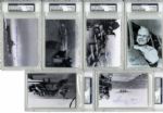 Lot of (6) Signed Tokyo Doolittle Raiders Encapsulated Photographs(PSA/DNA)