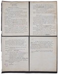  Babe Ruths Farewell At Yankee Stadium  June 13th  1948 - Actual Used 6 Page Script Of the Ceremonies