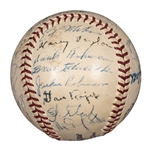 1947 National League Champion Brooklyn Dodgers Team Signed ONL Frick Baseball With 28 Signatures Including Jackie Robinson and Pee Wee Reese (Robinson First Season!) (PSA/DNA)