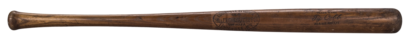 1921-28 Ty Cobb Game Used Hillerich & Bradsby Louisville Slugger Bat (MEARS A7)