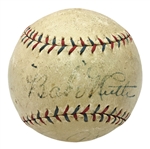 Babe Ruth & Lou Gehrig Dual Signed 1927-Era OAL Ban Johnson Baseball With Same Panel Display! (Beckett)