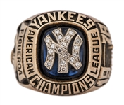 1976 New York Yankees American League Championship Players Ring - Presented To Ed Figueroa (Figueroa LOA)