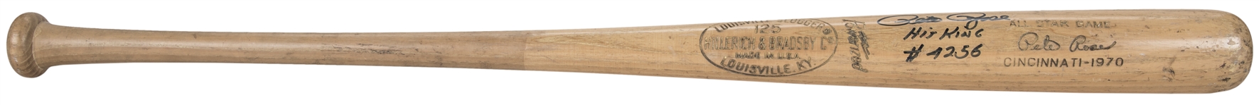 Historic 1970 Pete Rose All-Star Game Used & Signed Hillerich & Bradsby S2 Model Bat (PSA/DNA GU 9 & Beckett)