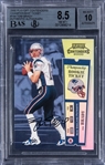 2000 Playoff Contenders #144 Tom Brady Signed Championship Ticket Rookie Card (#095/100) – BGS NM-MT+ 8.5/BGS 10