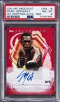 2020 Topps UFC Knockout Inception Autographs Red #UIAIA Israel Adesanya Signed Card (#4/8) - PSA NM-MT 8