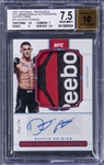 2021 Panini Chronicles UFC "National Treasures" #DPR Dustin Poirier Signed Patch Card (#1/1) - BGS NM+ 7.5/ BGS 10