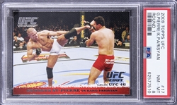 2009 Topps UFC Round 1 #17 Georges St-Pierre/Karo Parisyan - PSA NM-MT 8