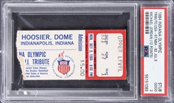 1984 Indiana Olympic Tribute Team USA/Team NBA Ticket Stub - PSA GOOD 2